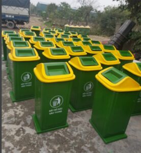 Thùng rác nhựa đế đá 60 lít