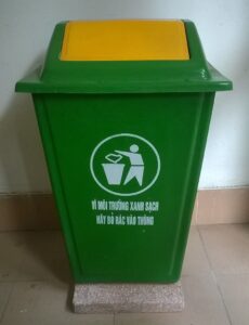 Thùng rác nhựa đế đá 60 lít