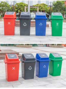 Thùng rác nhựa nắp đẩy 60 lít