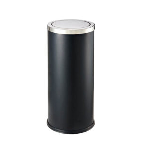 thùng rác thép phun sơn nắp inox trắng