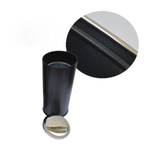 thùng rác thép phun sơn nắp inox trắng
