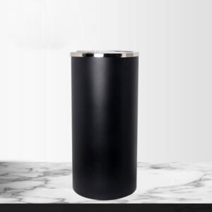 thùng rác thép phun sơn nắp inox trắng
