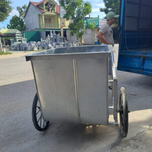 Xe gom rác 400 lít bằng tôn