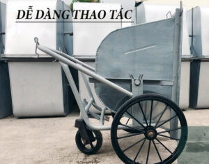 Xe gom rác 400 lít bằng tôn