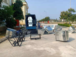 Xe gom rác 400 lít bằng tôn