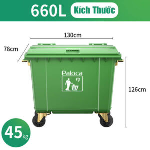 Xe gom rác 660 lít