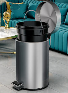 Giới thiệu chi tiết về cấu tạo của thùng rác inox đạp chân