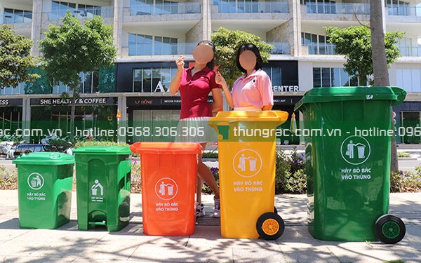 Những lưu ý khi sử dụng thùng rác nhựa công cộng