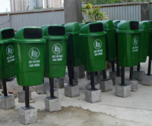 Ưu điểm của thùng rác cố định bằng nhựa
