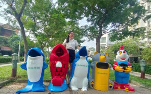 Ưu điểm của thùng rác hình thú